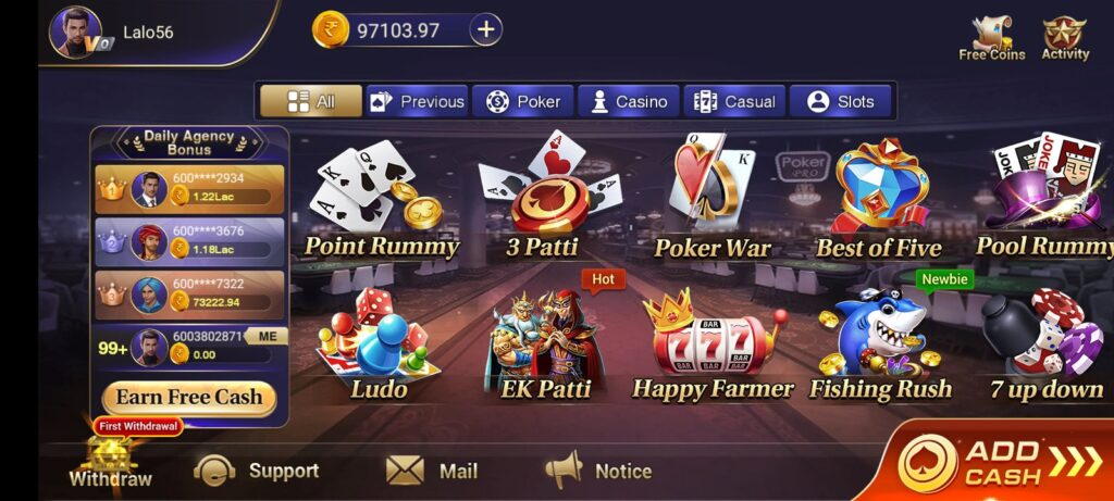 Happy Ace Casino Home Page